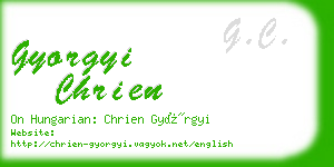 gyorgyi chrien business card